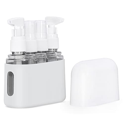 Travel Size Toiletries, 4pcs Travel Containers, Travel Bottles Leak Proof with Labels, TSA Approved Reusable Containers For Toiletries