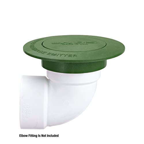 420C Pop-Up Drainage Emitter, for 3-Inch & 4-Inch Drain Fittings, Works with Drainage Systems Including Catch Basins, Green Plastic