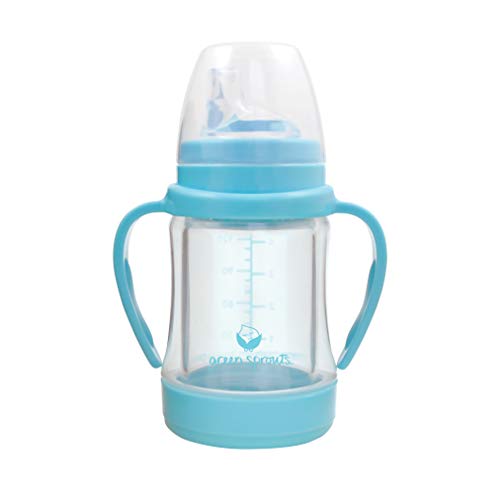 Glass Sip & Straw Cup, Light Aqua, 6 Months+, 4 ounces