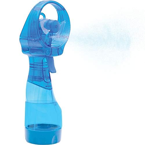 Deluxe Handheld Battery Powered Water Misting Fan (Light Blue)