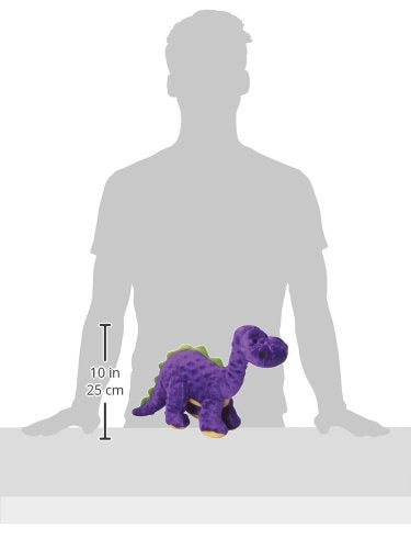 Dinos Bruto Squeaky Plush Dog Toy, Chew Guard Technology - Purple, Large