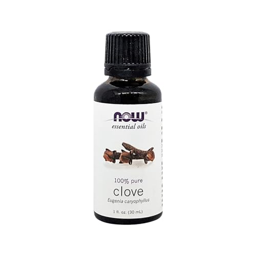NOW Essential Oils, Clove Oil, Balancing Aromatherapy Scent, Steam Distilled, 100% Pure, Vegan, Child Resistant Cap, 1-Ounce