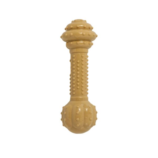 Barbell Bone Power Chew Toy for Dogs, Dog Toys for Aggressive Chewers, Peanut Butter Flavor, Large - Up to 50 lbs, 1 Count