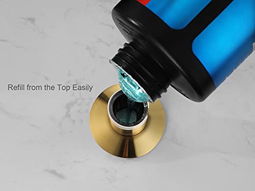 ASF026BG Built in Soap Dispenser Brushed Gold for Kitchen Sink with Soap Bottle Countertop Pump