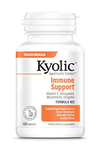 Aged Garlic Extract Formula 103 Immune Support, 100 Capsules (Packaging May Vary)