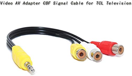3.5mm to 3 RCA Cable, Audio Video AV Component Adapter Cable Replacement for TCL TV 3 RCA to AV Input Adapter - 23CM/9in
