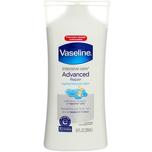 Intensive Care Body Lotion for Dry Skin Advanced Repair Unscented Lotion Made with Ultra-Hydrating Lipids + Jelly to Repair Extremely Dry Skin 10 oz