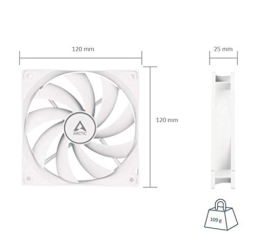 F12 PWM PST - PC Fan, 120mm Fan, PC Case Fan with PWM Sharing Technology (PST), Quiet motor, Computer, Fan Speed: 230-1350 rpm - White