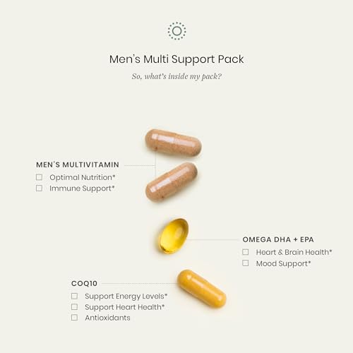 - Men's Multi Support Pack - Daily Vitamin Supplements for Men - Full-Spectrum Men's Multivitamin for Immune Support + General and Reproductive Health - (30 Pill Packs)
