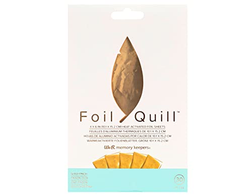 0633356606673 Foil Quill-4 x 6 inch Sheet-Gold Finch (30 Pieces), ys/m, Goldfinch