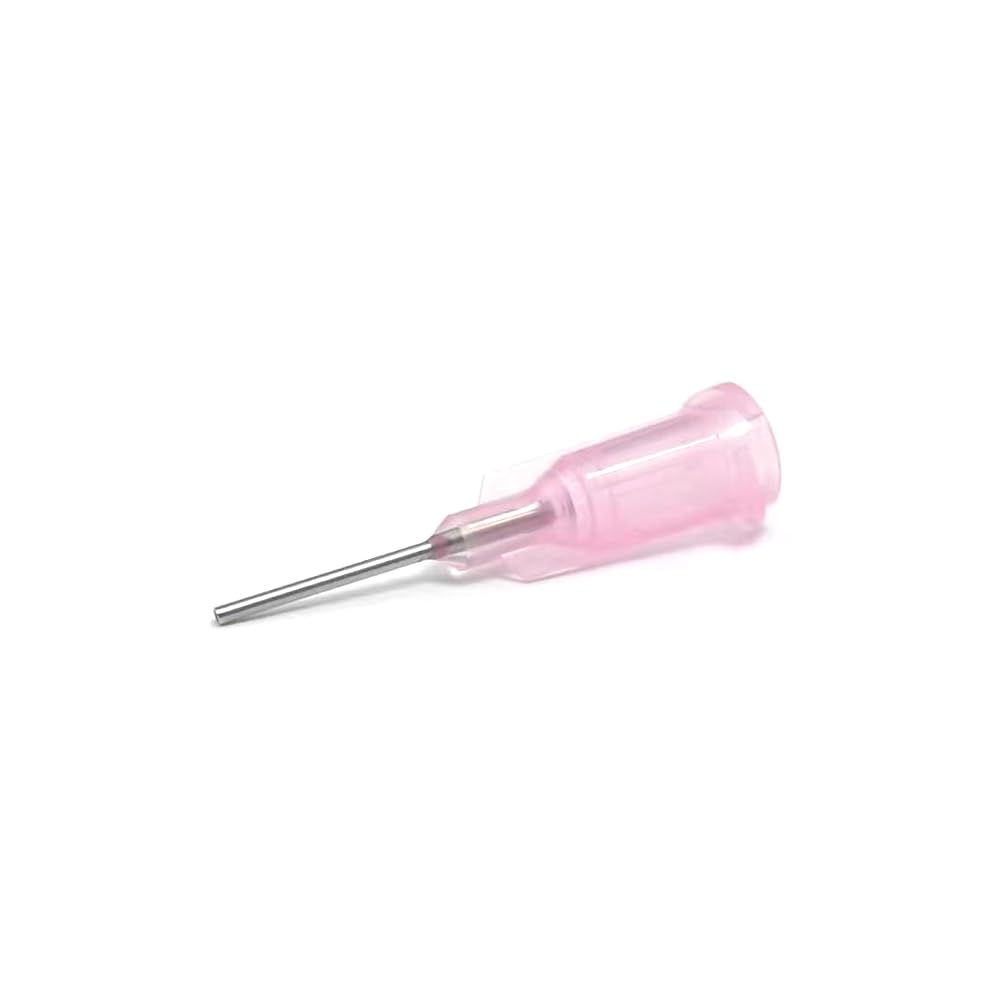 - 20GA 1/2 Inch Dispensing Needle - Blunt Tip Luer Lock - Fluid Manifold Channel - 50 PCS,Pink