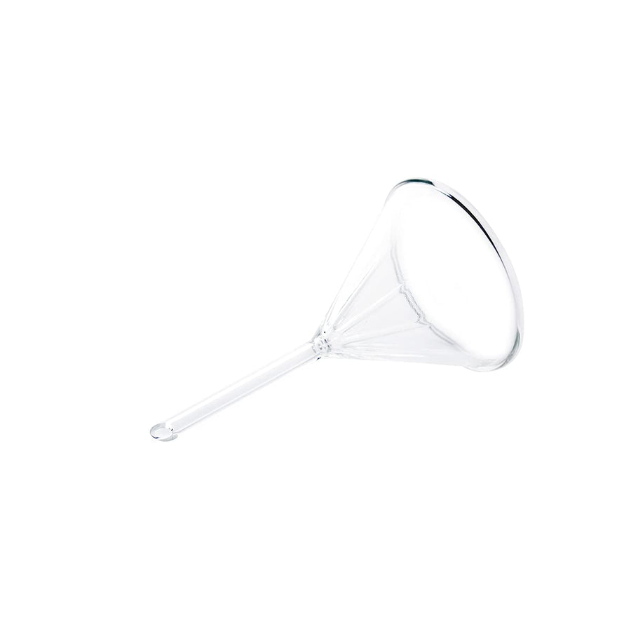 PYREX 60° Angle Fluted Laboratory Funnel - Short Stem Borosilicate Glass Funnel – Premium Chemistry Reusable Funnel for Laboratories, Classrooms or Home Use - PYREX Lab Glassware, 75mL, 2/Pk