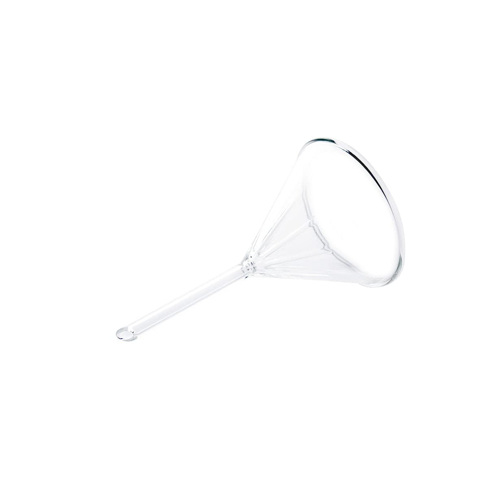 PYREX 60° Angle Fluted Laboratory Funnel - Short Stem Borosilicate Glass Funnel – Premium Chemistry Reusable Funnel for Laboratories, Classrooms or Home Use - PYREX Lab Glassware, 75mL, 2/Pk