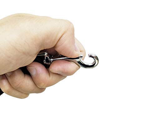 Nylon Training Dog Leash for Small Medium Large Dogs, 15ft 20ft 30ft 50ft Long Puppy Lead for Obedience Recall Training, Camping (20ft, Black)