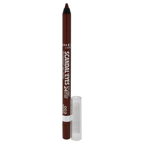 London Scandaleyes Waterproof Kohl Kajal Eyeliner Pencil, Intense Color, Long-Wearing, Smudge-Proof, 003, Brown, 0.04oz
