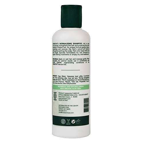 Normalizing Shampoo for Color-Treated, Normal Hair - Aloe Vera to Rebalance, Strengthen, & Add Shine - No Parabens, Sulfates, Gluten - 8.79 fl oz.