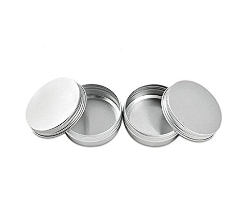 Echo-Ove Pack Of 12 Aluminum Tin Jars Round Pot Screw Cap Lid For Lip Balm Nail Art Cream Cosmetic Make Up Eye Shadow Powder Jar Case Container 30Ml