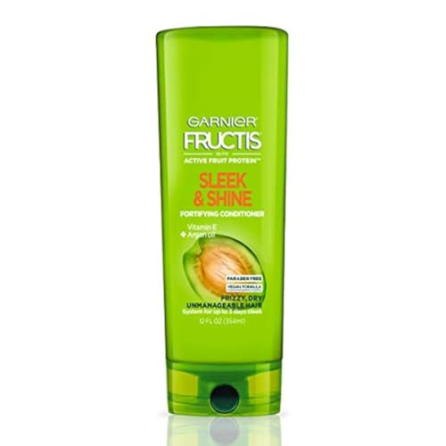 Fructis Sleek and Shine Conditioner, Frizzy, Dry, Unmanageable Hair, 12 fl; oz.