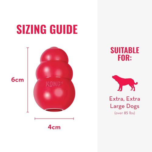 Classic Stuffable Dog Toy - Fetch & Chew Toy for Dogs - Treat-Filling Capabilities & Erratic Bounce for Extended Play Time - Durable Natural Rubber Material - for XX-Large Dogs
