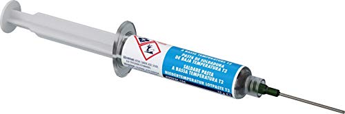 MG Chemicals 4902P Sn42Bi57Ag1 Low Temperature Solder Paste T3, NO Clean, 15 Gram Pneumatic Dispenser (Complete with Plunger & Dispensing Tip)
