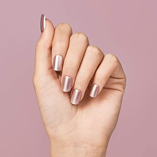 KISS No Glue Mani Press On Nails, Color, 'Champagne Pink', Pink, Short Size, Squoval Shape, Includes 30 Nails, Prep Pad, Instructions Sheet, 1 Manicure Stick, 1 Mini File
