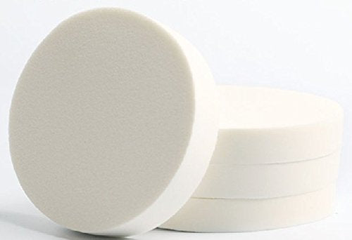 4Pcs White Large Makeup Blender Cosmetic Eye Face Foundation Primer Puff Sponges Uses for Dry and Wet - 3.54 Diameter