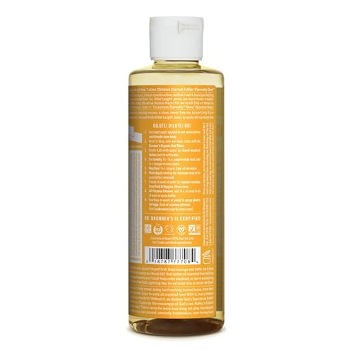- Pure-Castile Liquid Soap (Citrus, 8 ounce) - Made with Organic Oils, 18-in-1 Uses: Face, Body, Hair, Laundry, Pets and Dishes, Concentrated, Vegan, Non-GMO