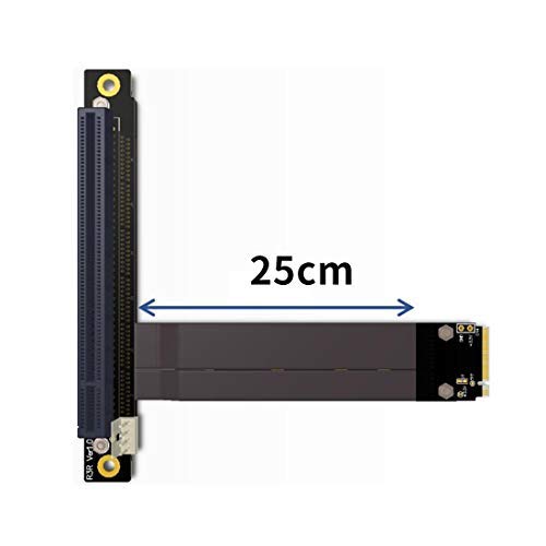ADT-Link M.2 NGFF NVMe Key M Extender Cable to PCIE x16 Graphics Card Riser Adapter 16x PCI-e PCI-Express for M2 2230 2242 2260 2280 (25cm)