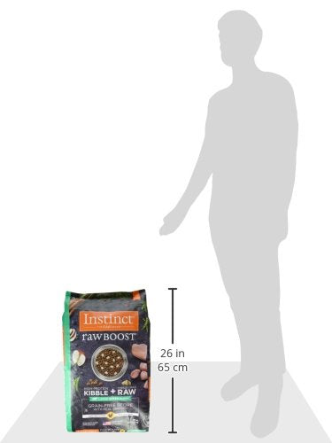 Raw Boost Large Breed Puppy, Natural Dry Dog Food with Freeze Dried Pieces, Grain Free Recipe - Real Chicken, 20 lb. Bag
