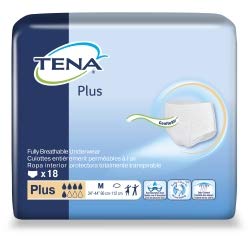 72383104 Adult Absorbent Underwear Tena Plus Pull On Medium Disposable Moderate Absorbency