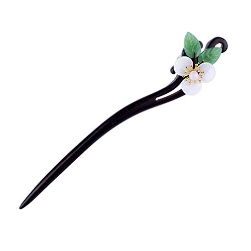 Chinese Hair Stick Vintage Flower Hair Stick Japanese Wood Chopsticks for Women Girls Hair Styling