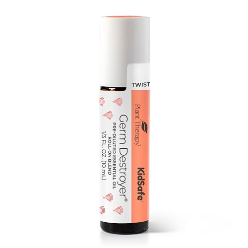 KidSafe Germ Destroyer Essential Oil Blend - Guard from Illness, Support Blend for Kids 100% Pure, Pre-Diluted Roll-ON, Natural Aromatherapy, Therapeutic Grade 10 mL (1/3 oz)
