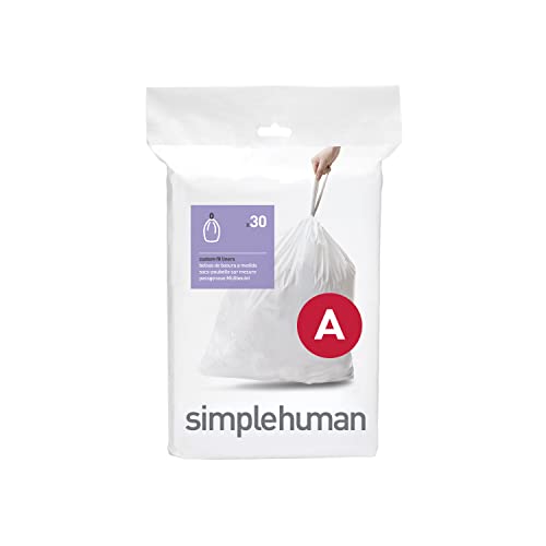 Code A Custom Fit Drawstring Trash Bags in Dispenser Packs, 30 Count, 4.5 Liter / 1.2 Gallon, White