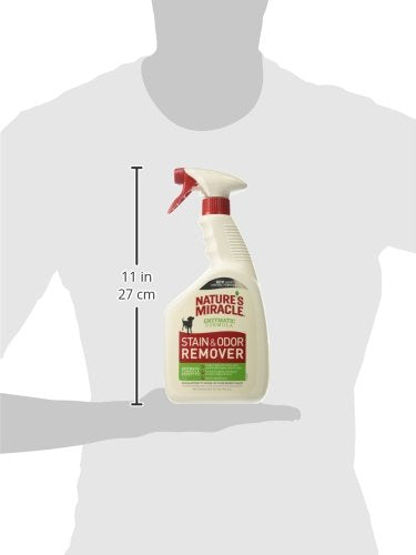 Nature's Miracle - Spray eliminador de olores y Manchas ocasionadas por mascotas dejando un olor a cítrico, fácil y rápido de usar, ideal para interiores, fórmula enzimática, altura de 27 cm