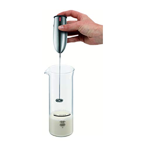 Schiuma Battery Operated Milk Frother for Coffee Lattes, Hot Chocolate, Mocha, Cappuccino, Black