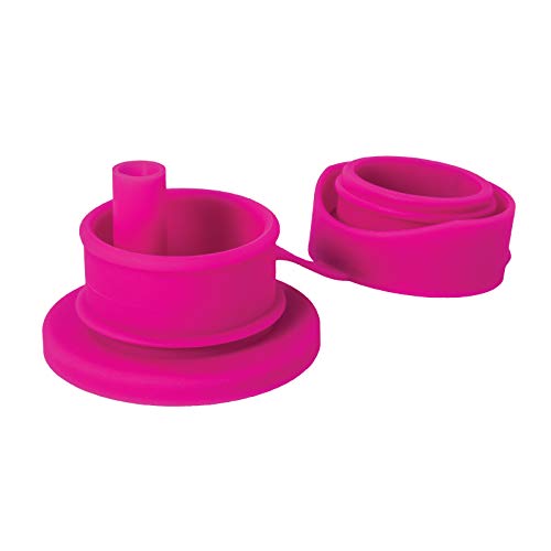 Sport Big Mouth Silicone Sport Straw Top (Plastic Free, Certified, BPA Free) (Pink Straw)