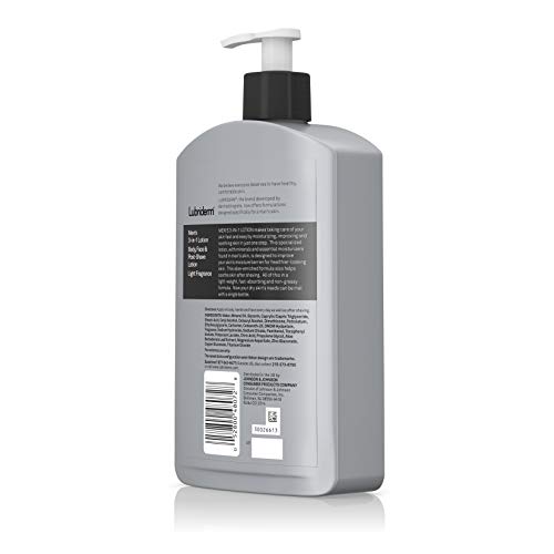 Men's 3-In-1 Lotion Enriched with Soothing Aloe for Body and Face, Non-Greasy Post Shave Moisturizer with Light Fragrance, 16 fl. oz