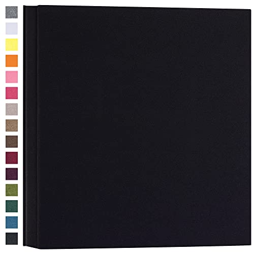 Photo Album for 4x6 1000 Photos Linen Cover Extra Large Capacity Photo Book for Family Wedding Anniversary Baby (Black, 1000 Pockets)