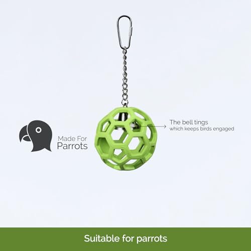 Pet Company Activitoys Hol-ee Roller Parrot Toy, 4 Inch Diameter (Colors Vary )