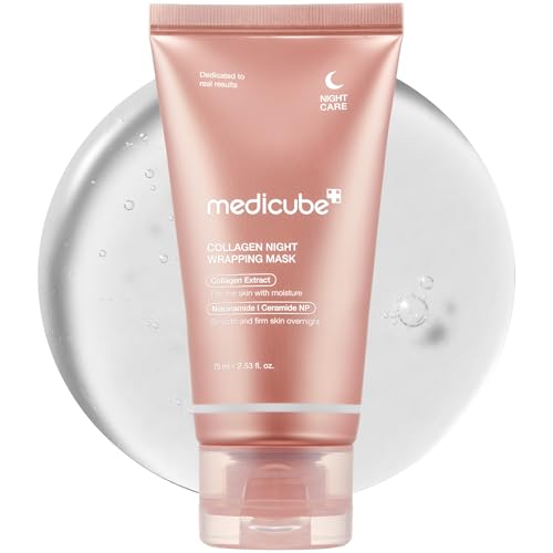 Collagen Overnight Wrapping Peel Off Facial Mask Pack - Elasticity & Hydration Care, Reduces Sagging & Dullness - Hydrolyzed Collagen For Glowing Skin - Korean Skin Care, 2.53 fl.oz