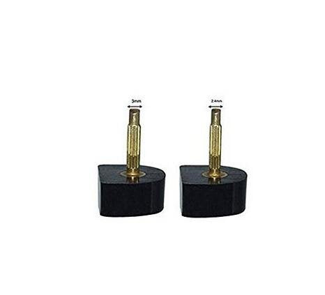6 Pairs Black Durable U-Shape Heel Tips Replacement High Heel Caps Protectors Shoe Repair Tip Taps Shoes Dowels Lifts Replacement for Women Non-Slip (Thick Pins-3mm, 8mm)