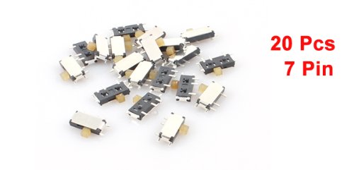 a13070200ux0807 2 Position 7 Pins 1P2T SPDT Horizontal Mini Surface Mounted Devices SMT Slide Switch, 20 Piece