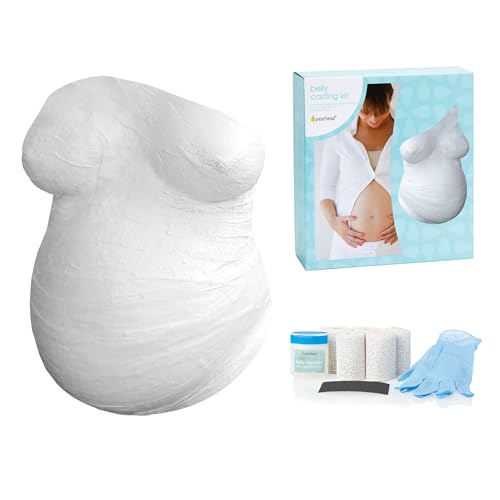 Belly Casting Kit, Pregnancy Keepsake Making Kit, Easy DIY Plaster Cast Baby Bump Keepsake, Baby Gift For Expecting Moms and Ideal Nursery Decor, White