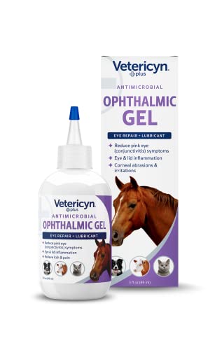Plus Ophthalmic Eye Gel for Horses | Eye Ointment Alternative to Lubricate and Relieve Horse Eye Irritations, Safe for All Animals. 3 ounces