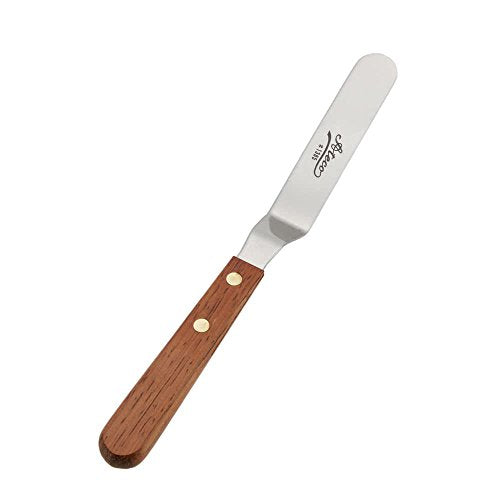 1385 Offset Spatula with 4.5-Inch Stainless Steel Blade, Wood Handle, 4.5 Inch, natural