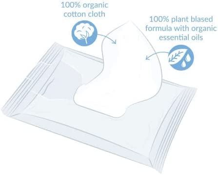 Organic Cotton Baby Wipes, 50-Count Packages (Pack of 4)