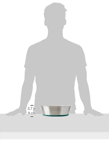 Pets Large Stainless Steel Dog Bowl, 96 OZ, Natural