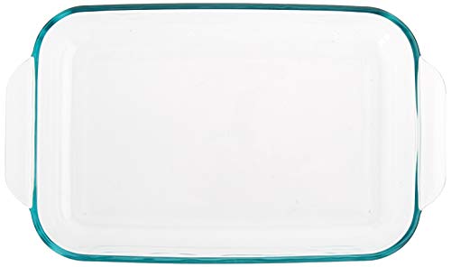 , Clear Basics 2 Quart Glass Oblong Baking Dish, 11.1 in. x 7.1 in. x 1.7 in, 2 QT Rectangular