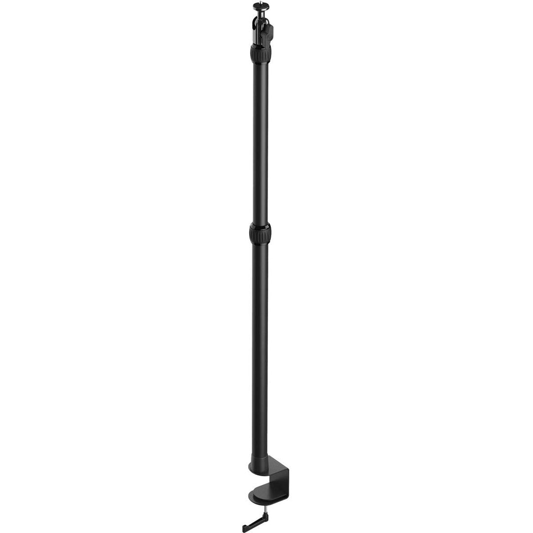 Master Mount L - Premium Desk Clamp with Pole extendable up to 125cm/49in and 1/4 inch Thread to Mount Lights,Cameras, and Microphones,perfect for Streaming, Videoconferencing and Studios,Black