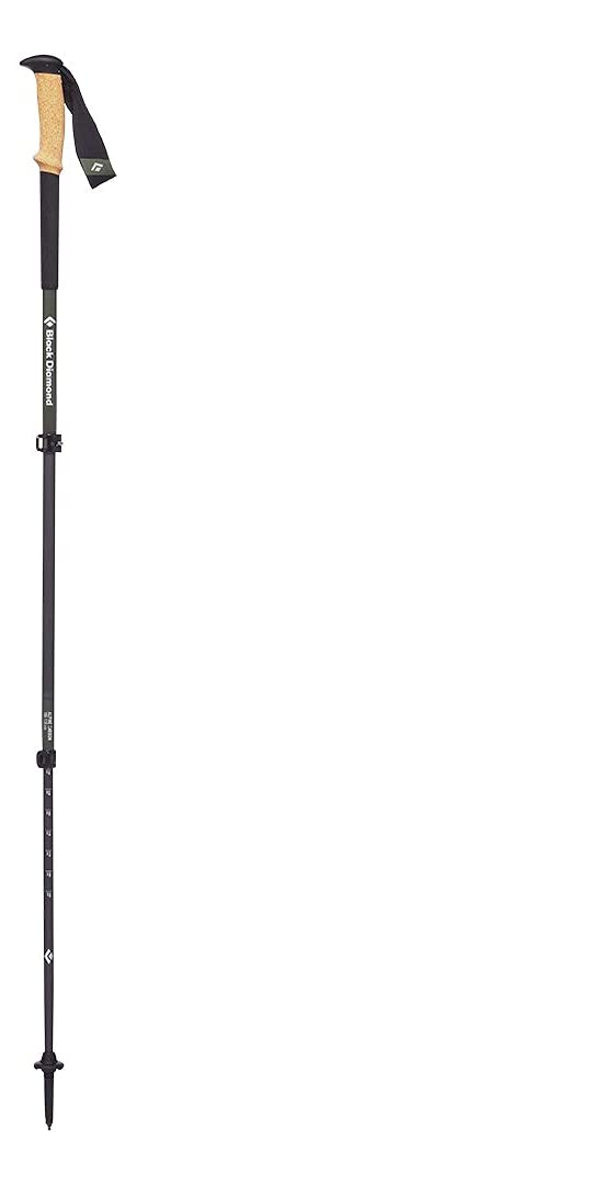 Black Diamond Alpine Carbon Cork Trekking Poles Pair of 2 Lightweight Carbon Fiber Hiking Sticks for Backpacking and Mountaineering - Tundra